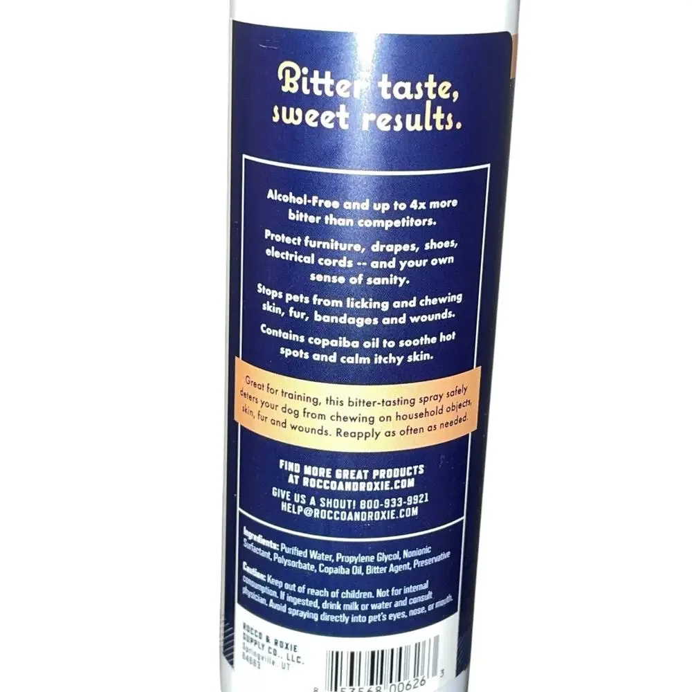 Rocco & Roxie No Chew Extreme Bitter Spray Dogs Stop Chewing 8 oz Lot of 3 NEW